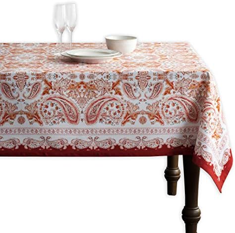 Maison d' Hermine Tablecloth 100% Cotton 60"x120" Washable Rectangle Table Cover Decorative Tablecloths, Dining, Buffet Parties & Camping, Orient - Thanksgiving/Christmas