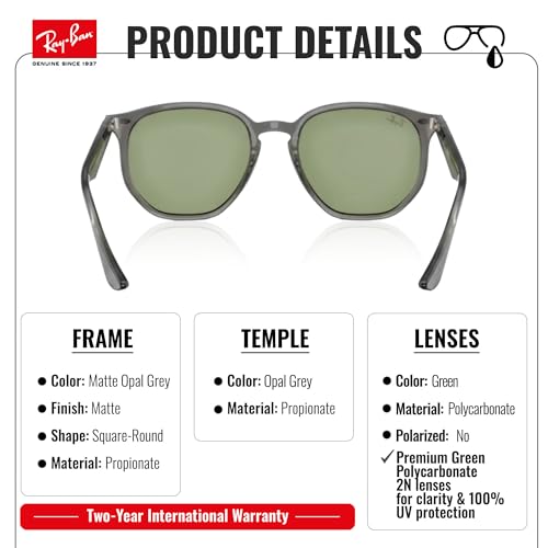Image of Ray-Ban RB4306 Square-Round Shaped Sunglasses for Men & Women with Official RAYBAN Eyewear Kit