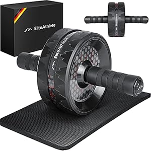 Bauchroller Bauchmuskeltrainer – AB Roller – Bauchtrainer für Zuhause – Bauch Weg – Abdominal Trainer – AB Wheel inkl. gepolsterter Kniematte