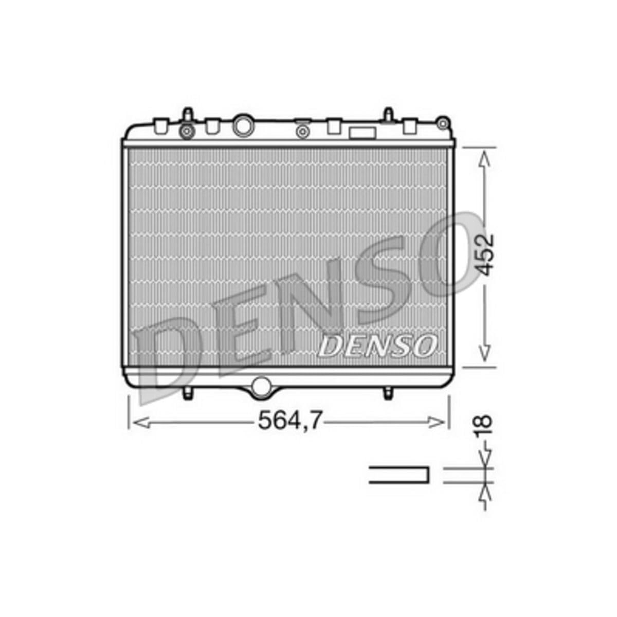 DENSO Radiatore, Raffreddamento motore DRM21055 | Compatibile con: CITROËN BERLINGO Kasten/Großraumlimousine, BERLINGO MULTISPACE, C3 AIRCROSS II, C3 I, C3 II, C3 PICASSO