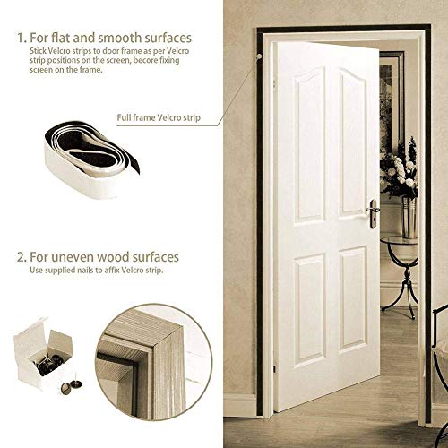 Yurun Zanzariera Porta Finestra Magnetica Marrone