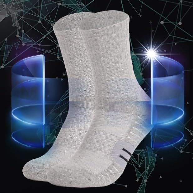 Gepolsterte Sportsocken – Gepolsterte Laufsocken for lange Distanzen for Männer und Frauen, atmungsaktive Sportsocken