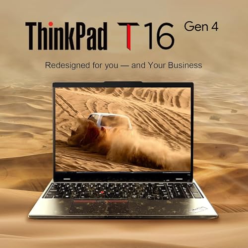 Image of Lenovo ThinkPad T16 Gen 3 Business Laptop 16 inch FHD+ Display, Intel Ultra 5-125U (Beats i7-1355U), 16GB DDR5 RAM, 512GB SSD, 5MB Webcam, WiFi 6E + BT, RJ-45, HDMI, Win 11 Pro, AI Copilot - Black