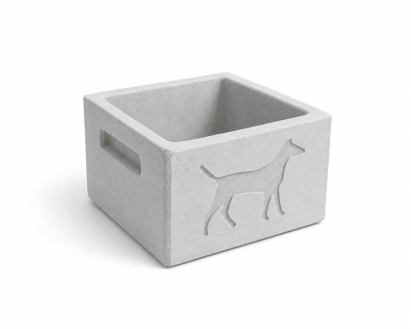 VR Prefabricados Comedero de Hormigón Antivuelco para Perros – 13 kg Peso Real – Antimordeduras y Ultra Resistente – Uso Exterior – Acabado Artesanal – Fabricado en España