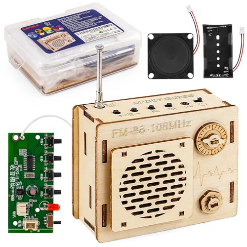 Da Vinci's DIY Construction Toy STEM Projects for Kids & Adults, FM 88-108 MHz Radio Toy Set, DIY Science Experiment Electronics...