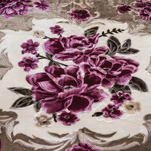 LGYKUMEG 9lb Heavy Korean Faux Mink Fleece Blanket 79"x91",Plush Velvet Korean Style Blankets,Silky Soft and Thick,2 Ply Reversible Plush Printed Raschel Warm Blanket(200x230cm4kg)