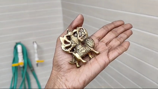 Estatua de Durga de Latón 2.5 Pulgadas 100 Gramos miniatura 7