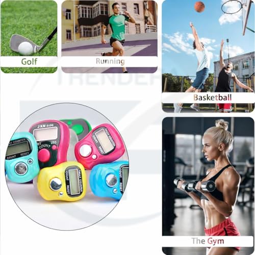 Counter for Chanting Mantra | Mini Hand Naam Jap Counter Tally Finger Ring Digital Electronic Head Counter Machine for Mantra Jaap, Cricket & Daily Use (2 Pcs-Random Color) (Mini Hand Tally Counter) 6