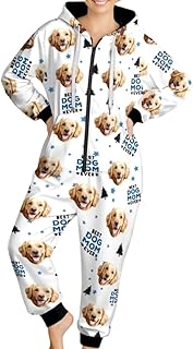 Custom Photo Adult Onesie, Personalized Christmas Birthday Gifts For Dog...