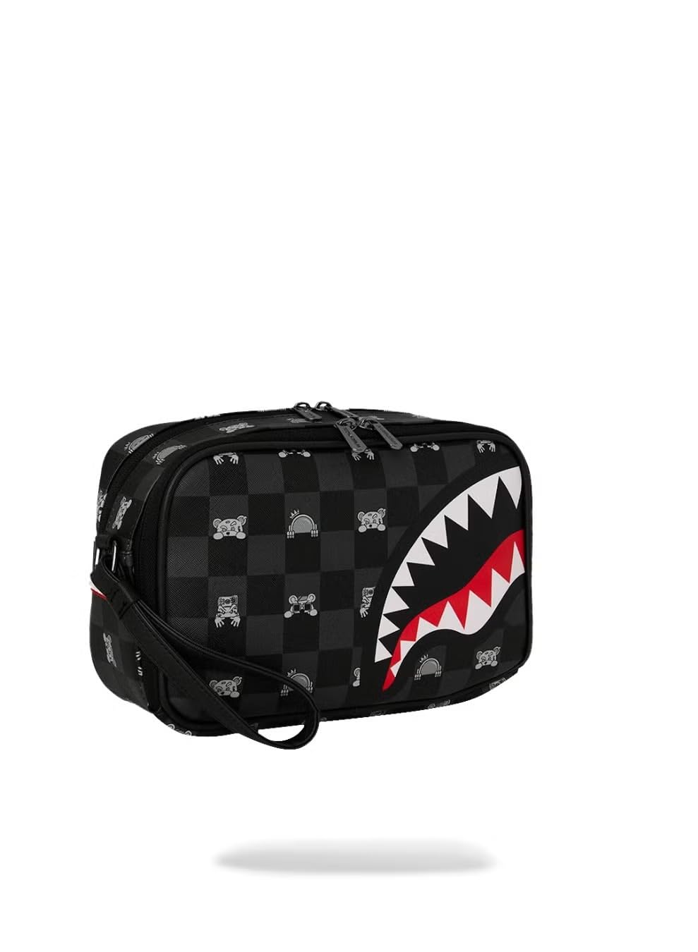 Sprayground Clutch und Beauty Schwarz GRAY PEEKING CHARACTER CHECK TOILETRY BRICK