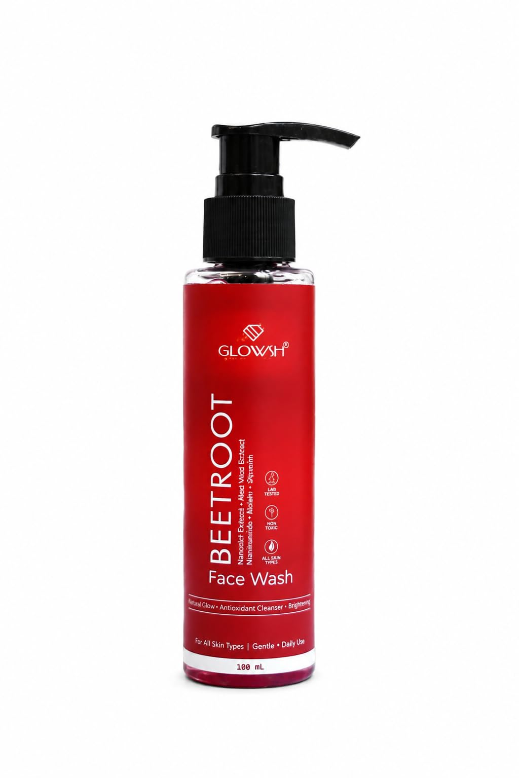 Beetroot Face Wash Antioxidant Cleanser, 100 ml | Brightening Formula, Niacinamide & Aloe Vera, For All Skin Types, Non-Toxic, Daily Use-image-39