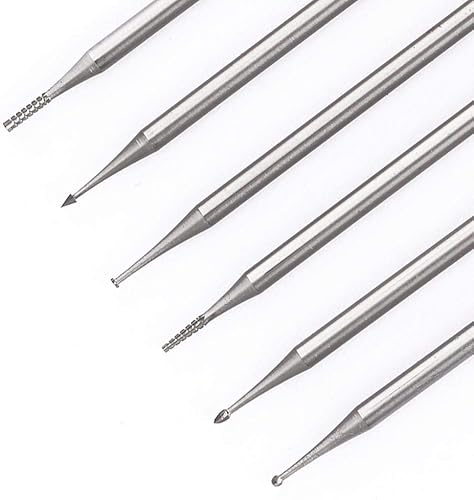 Miniatura 8 de Kit de herramientas de tallado de acero de tungsteno de 0.093in, para joyería de metal de madera (#01 0.039in (tamaño fino)