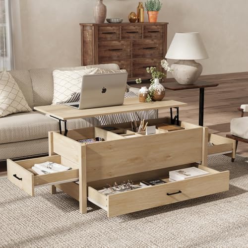 Bonzy Home Lift Top Coffee Table, Wooden Center Table...