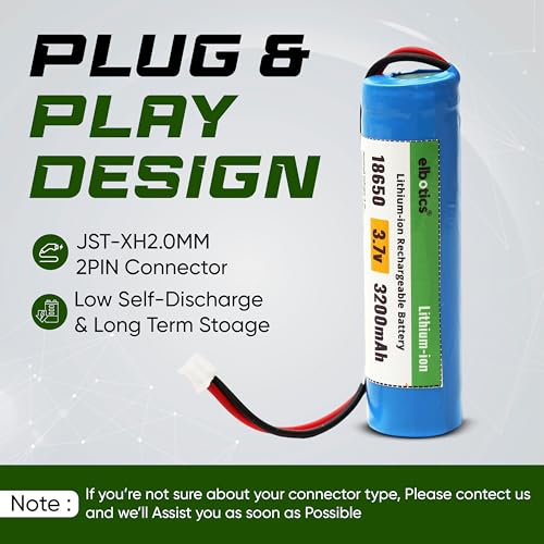 Image of 3.7 V 3200 mAh Rechargeable Batteries Lithium-Ion Battery with PH2.0 /2P Connector for DIY Electronic Products Toys Lighting Bluetooth Devices (3200mAh PH2.0)
