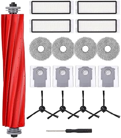 Chiffons Rechange Robot Accessoires Roborock Qrevo Rrochio - 4 Sacs + 4 Chiffons De Rechange Pièces Compatibles Rrochio