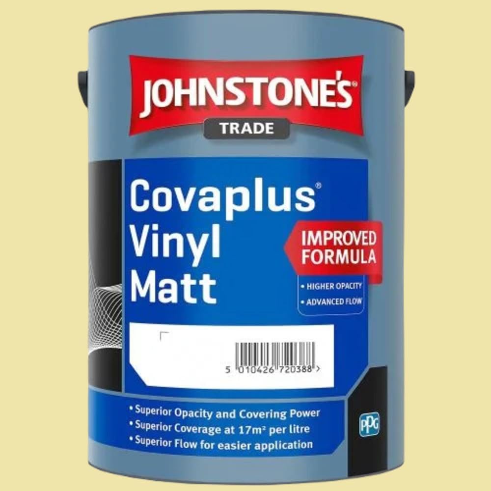 Paint Stop Mixed Colour Johnstones Covaplus Matt Lemon Daze 5L