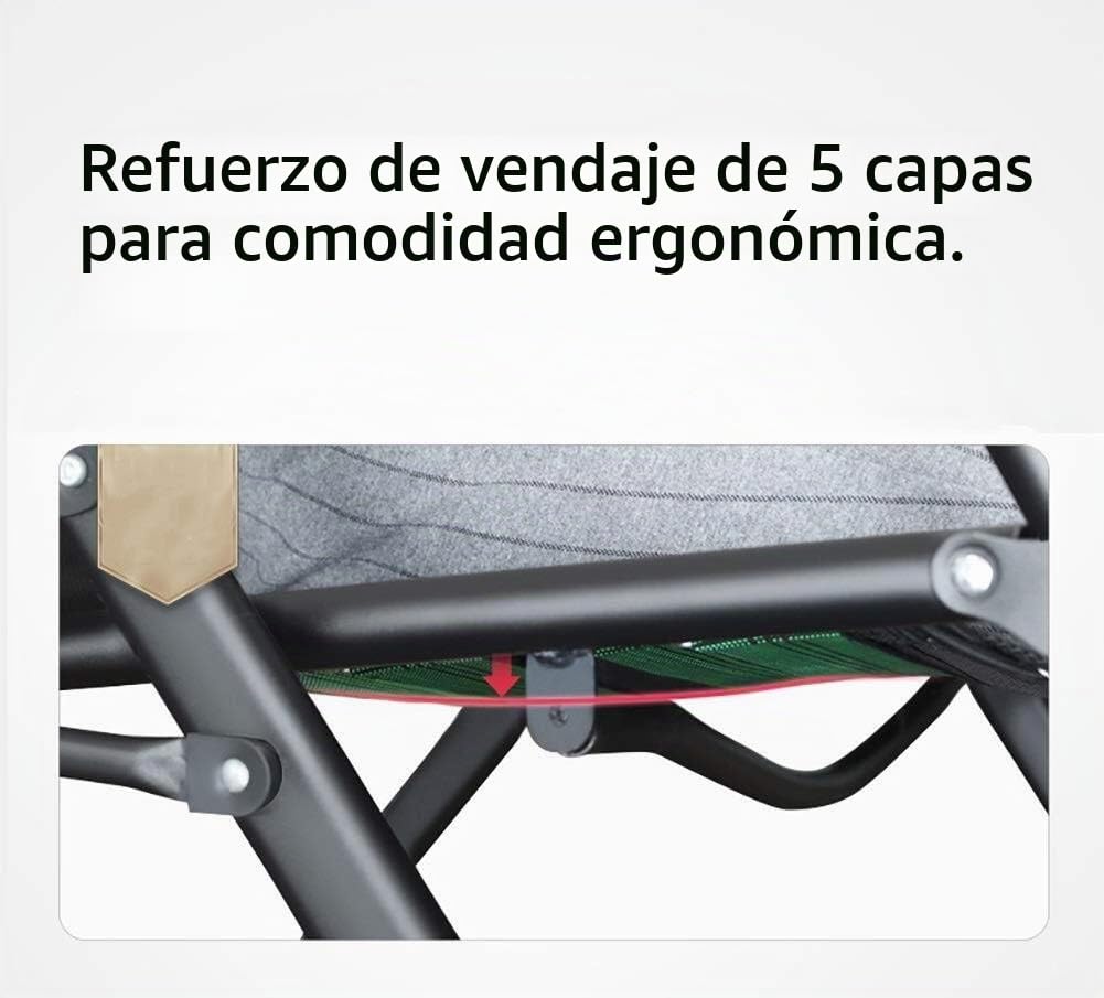 Sillas de Gravedad Cero Sillas extragrandes para Personas de Trabajo Pesado, sillones reclinables de Patio Extra Anchos Tumbona para Tomar el Sol en la Playa, Soporte 440 lbs.