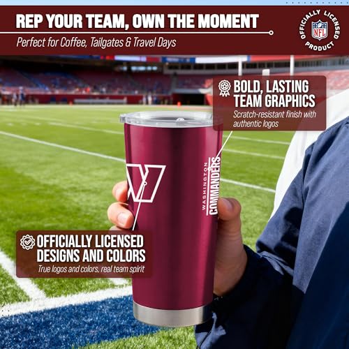 Image of Washington Commanders NFL 20oz Stainless Steel Insulated Tumbler