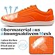 JUEQIBAA Sneaker Herren Schuhe Breite Füße Weit Zehenschuhe Zero-Drop Sohle Turnschuhe Atmungsaktiv Laufschuhe Barfusslaufschuhe Orange EU 44