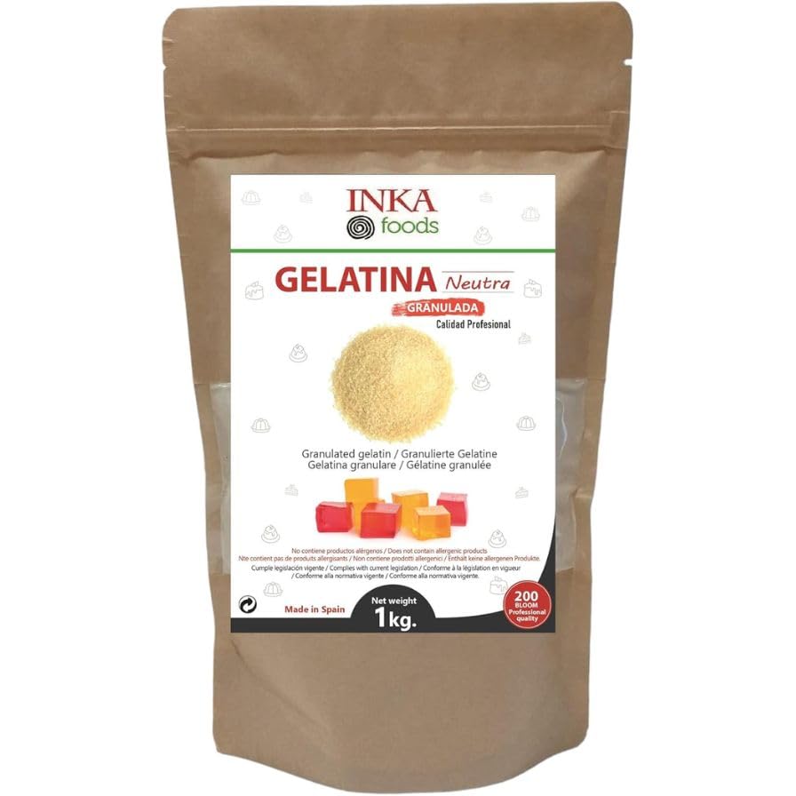 Gelatina Bovina Granulada Sabor Neutro Pack 2 x 1 kg