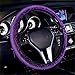 MxZas Anti Scivolo Auto Fuzzy COPRIVOLANTE for Le Donne Ragazze Universale da 15 Pollici colorato Bling Anti-Slittamento delle Ruote Protector (Color : Purple, Size : 37-38cm)