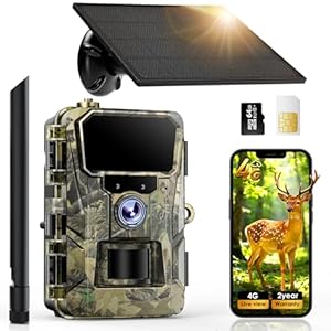 Caméra de Chasse Solaire 4G iZEEKER 48MP avec Vision Nocturne