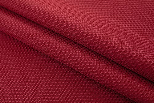 Biscaynebay Textured Fabric Round Tablecloths 60 Inches In Diameter, Red Water Resistant Spill Proof Fabric Tablecloths For Dining, Kitchen, Wedding, Parties Etc, Machine Washable #TOP4