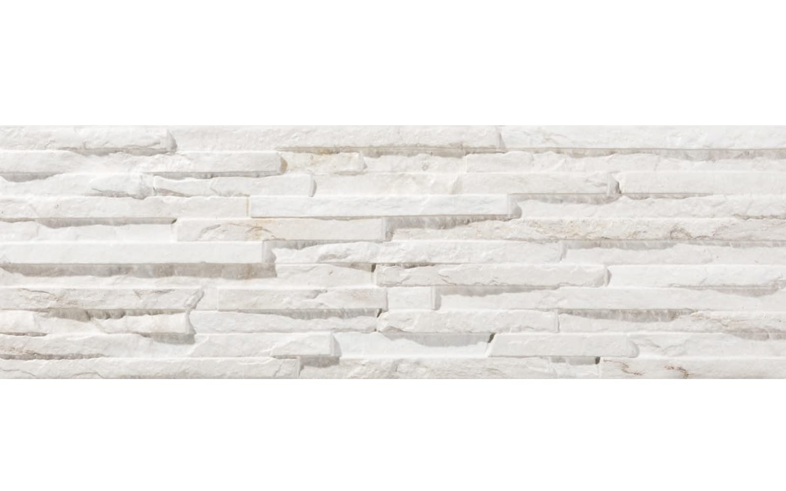 Go Bathrooms White Avi Split Face Tile | Wall Brick Effect Tile | Porcelain Matt Finish | Cut Sample