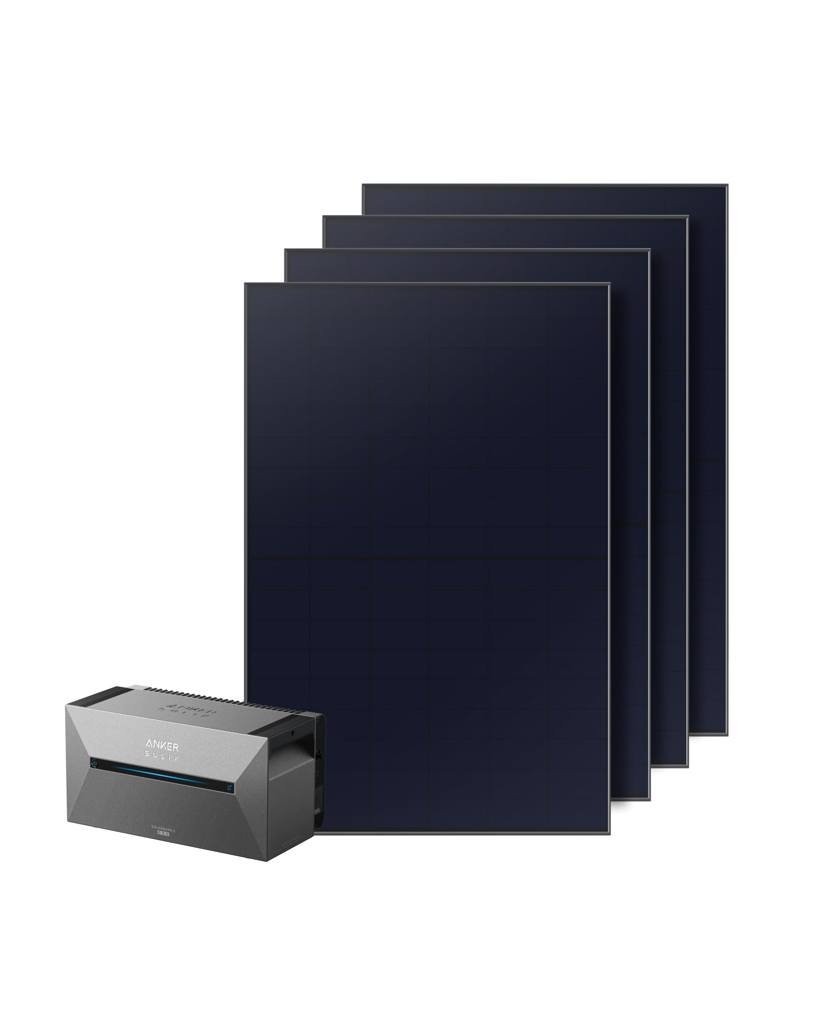 Anker SOLIX Balkonkraftwerk mit Speicher (1820W | 1600Wh), Solarbank 2 E1600 Pro (1600Wh), 4× RS40P IBC Solarpanel (460W), 4 MPPT, 1000W AC, Plug&Play