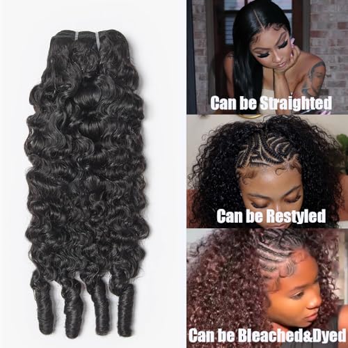 Burmese Curly Bundles Human Hair 12 Inch Human Hair 4 Bundles 100% Unprocessed Quick Weave 3c4a Real Human Hair Extensions Natural Black - Image 4