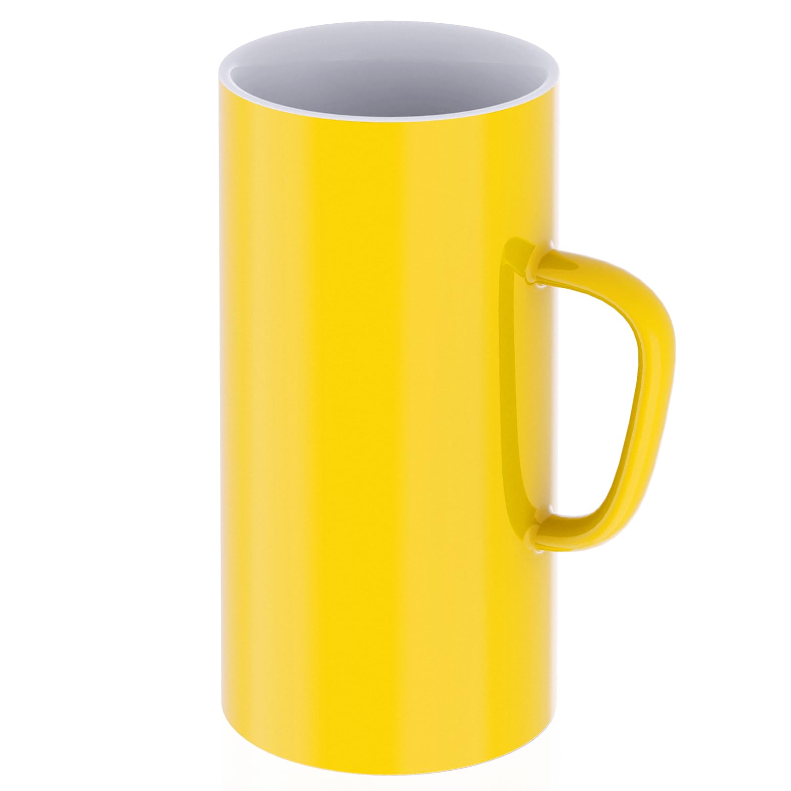 Linkidea - Tazas de café extragrandes de 113 ml, de cerámica extragrande con asa, de gran capacidad para la oficina y el hogar (Amarillo)