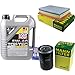 Produktbild QR-PARTS 69332143 Filter Set Inspektionspaket 5 Liter Motoröl Top Tec 4100 5W-40 MANN-FILTER Luftfilter Ölfilter