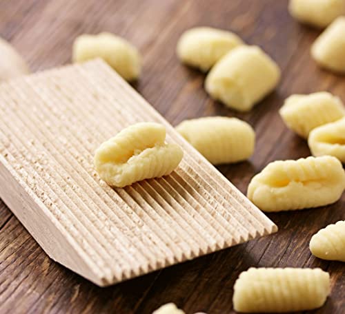 Küchenprofi Gnocchi Brett | Nudelbrett für Gnocchi und Garganelli | Garganelliabstreifer |Buchenholz | Made in Italy, 0804042500