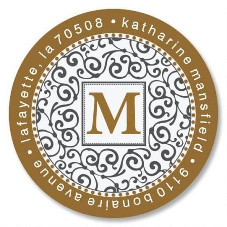 Classic Block Initial - Round Address Label – The Note House