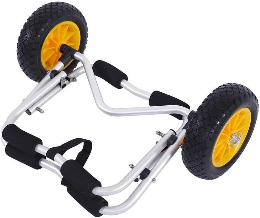 Miniatura 3 de Carrito de kayak Dolly Wheels Trolley - Transporte de neumáticos de playa para canoas, barcos, asientos en la parte superior, carritos de cupper,