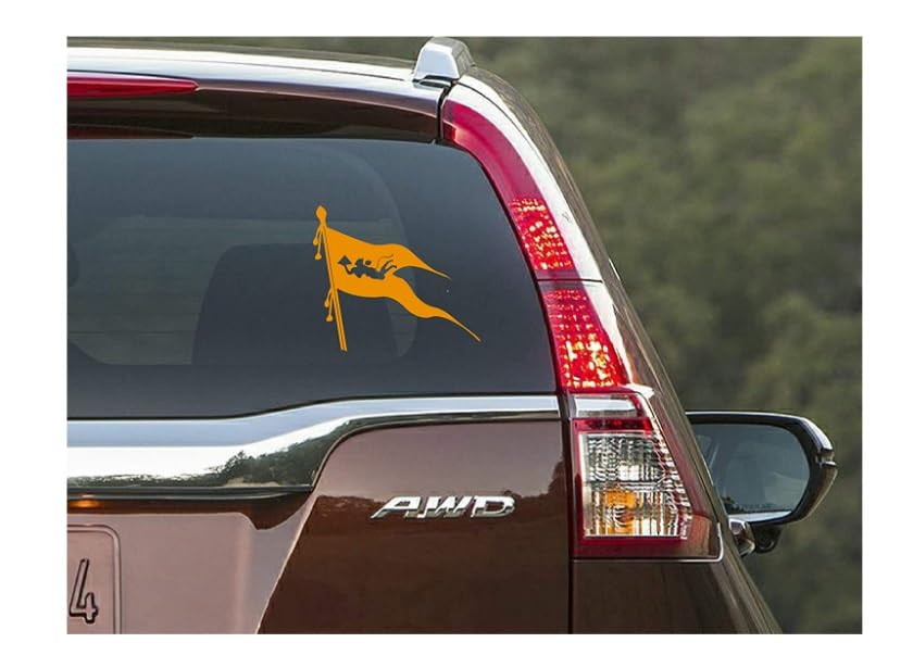 B35 Lord Hanuman Car Window Decal Orange Size 15 X 20 CM Vibrant Lord Hanuman | Orange Flag | devotional Car Exterior, Glass, Window | Eye-catching Lord Hanuman |-Self-Adhesive