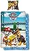 SkyBrands Paw Patrol Bettwäsche 135x200 80x80 Kissen-Bezug [Wendemotiv] Baumwolle | Paw Patrol Kinderbettwäsche Jungen Deutsche Größe mit ÖKO-TEX Siegel