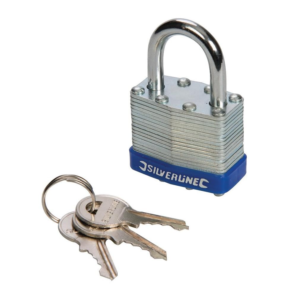Silverline (50Mm) Weather Resistant Laminated Padlocks 3 Sizes