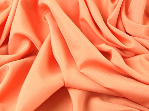 Amazon.com: Minerva Crafts Soft Touch Polyester Crepe Dress Fabric Bright  Peach