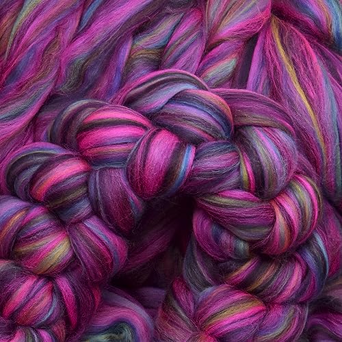 Image of Living Dreams Yarn Combed Top Roving. Limited Edition Fiber for Spinning, Needle Felting, Wet Felting, Weaving and Crafting. Designer Merino, Night Fever