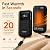 Hotdot Hand Warmers Rechargeable 2 Pack, 4 Heat Levels (104–131°F), Real-Time Temp & Battery Display, Electric Hand Warmers, Fast Heating, Fits in Gloves/Pocket, Gifts for Women & Men