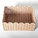Scalloped Basket, Wicker Storage Baskets, Hand Woven Baskets for Shelves,Natural Baskets for Organizing (M-14