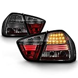 ACANII - For 2005-2008 BMW E90 4-Door Sedan 3-Series Smoked Lens LED Tail Lights Brake Lamps Pair Driver & Passenger