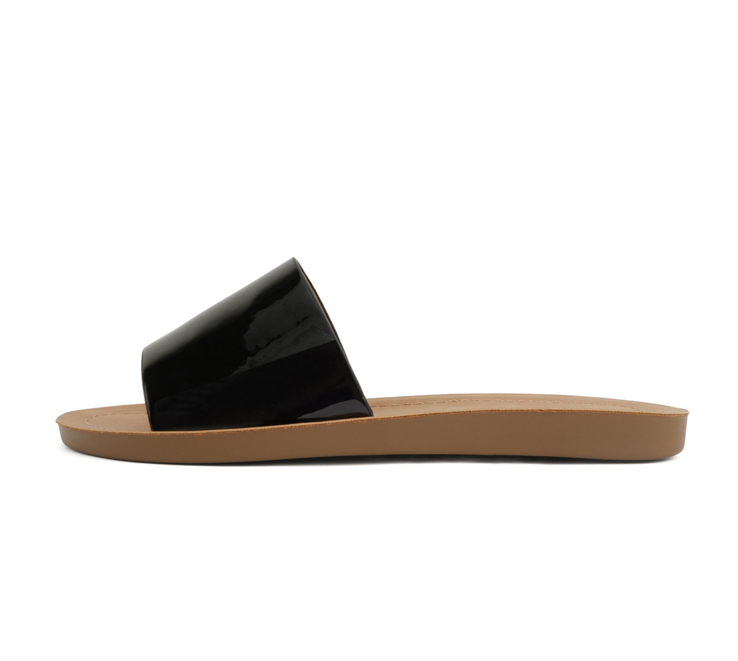Soda Shoes Efron-S Women Flip Flops Basic Plain Slippers Slip On Sandals Slides Casual Peep Toe Beach