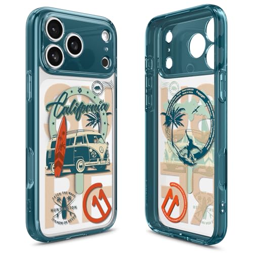 Image of Spigen Ultra Hybrid MagFit Back Cover Case for iPhone 17 Pro Max [MagSafe Compatible] [3D Spatial Effect with Hexa-Layer Print] - c11 Huntington