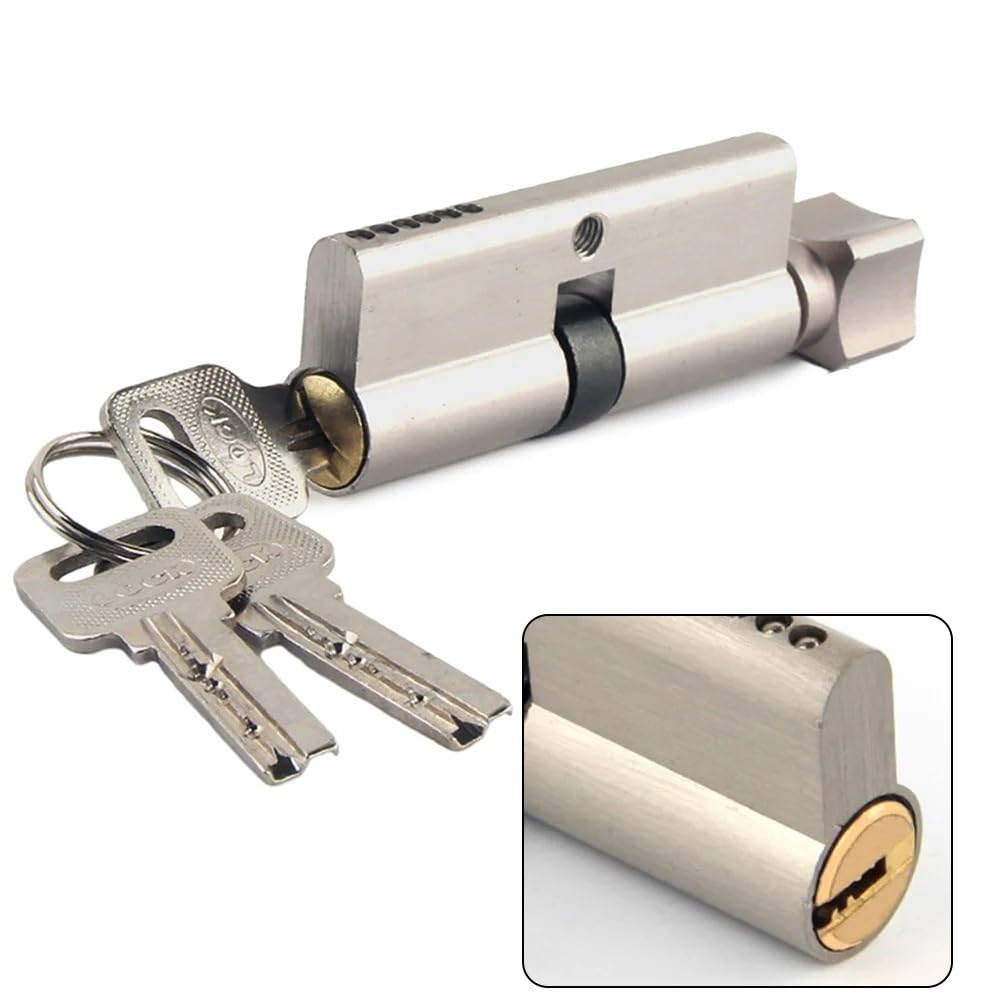 Cerradura de cilindro europeo, llave de 70mm, entrada antirrobo, llaves extendidas de latón, barril de Hardware