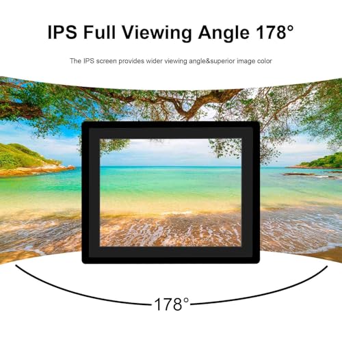 Image of VSDISPLAY 10.4'' 1024x768 Industrial Touch Monitor IP65 Front Waterproof | Embedded LCD Display, 4:3 Aspect Ratio,10-Point Capacitive Touch, with H /D VGA Interface for Industrial Outdoor Kiosk Use