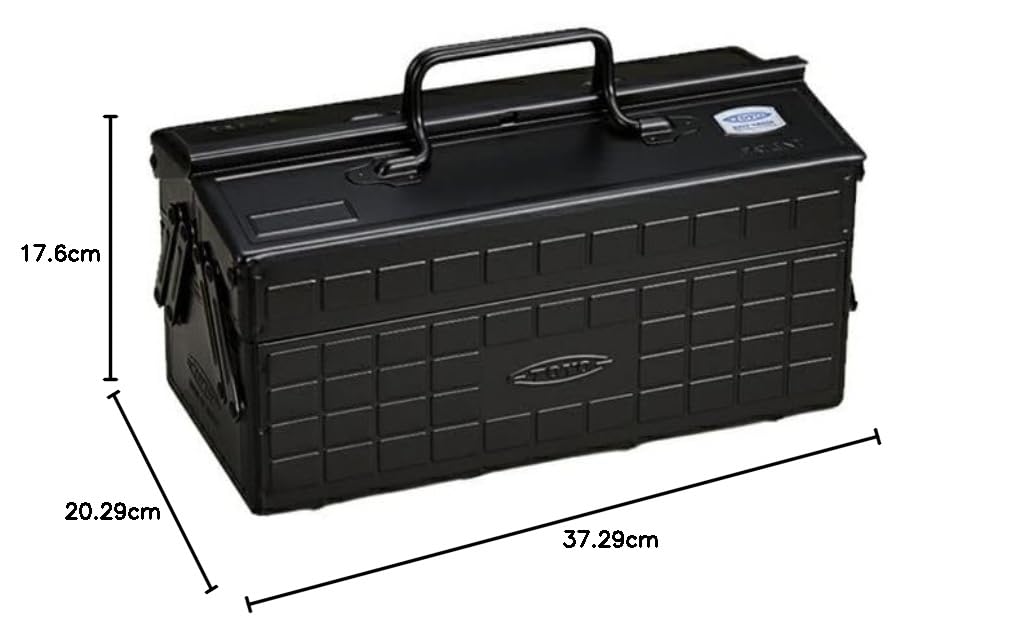 Toyo ST-350BK Color 2-poziomowa skrzynka na narzędzia, czarna