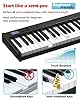 NikoMaku Semi-weighted 88 Keys Piano Keyboard Compact Portable Digital Piano Set for Beginners with Stand, Carrying Case, Sustain Pedal, Headphones, SWAN-S Black #4