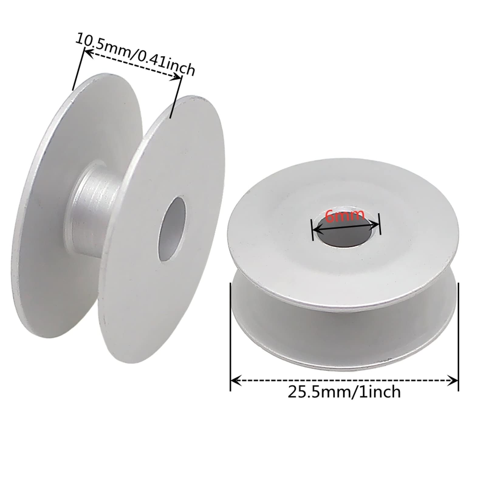 Fbshicung 10pcs Aluminum Bobbins 